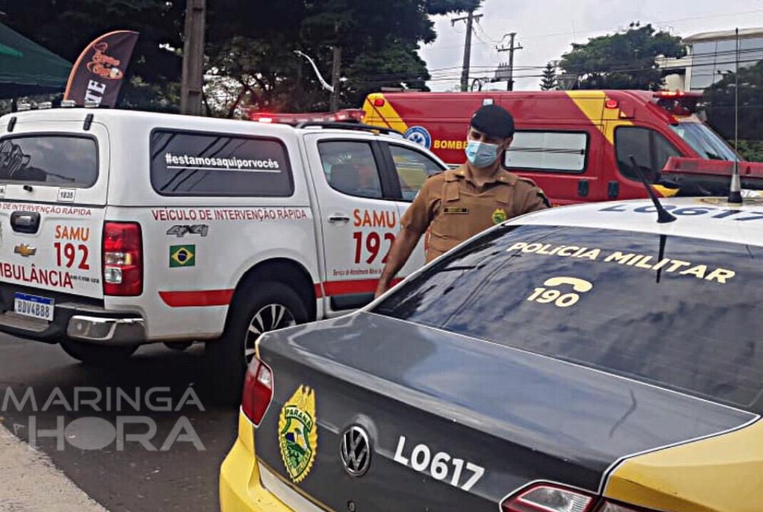 foto de Homem é baleado e procura ajuda na frente do Hospital H.U em Maringá