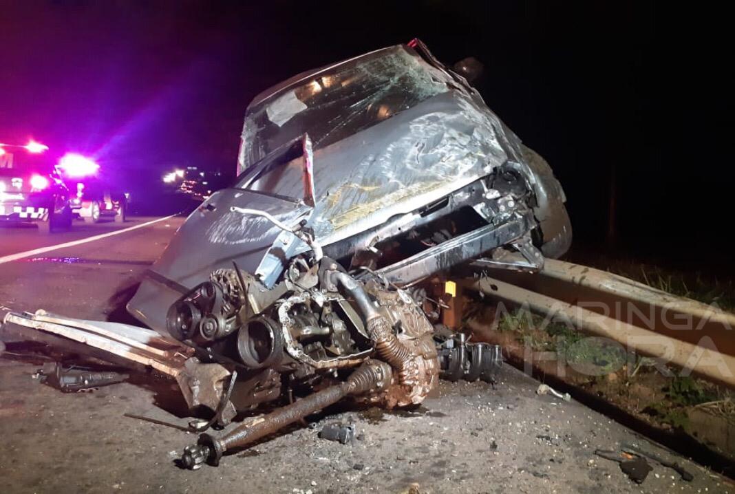 foto de Homem capota carro na rodovia entre Maringá e Iguatemi 