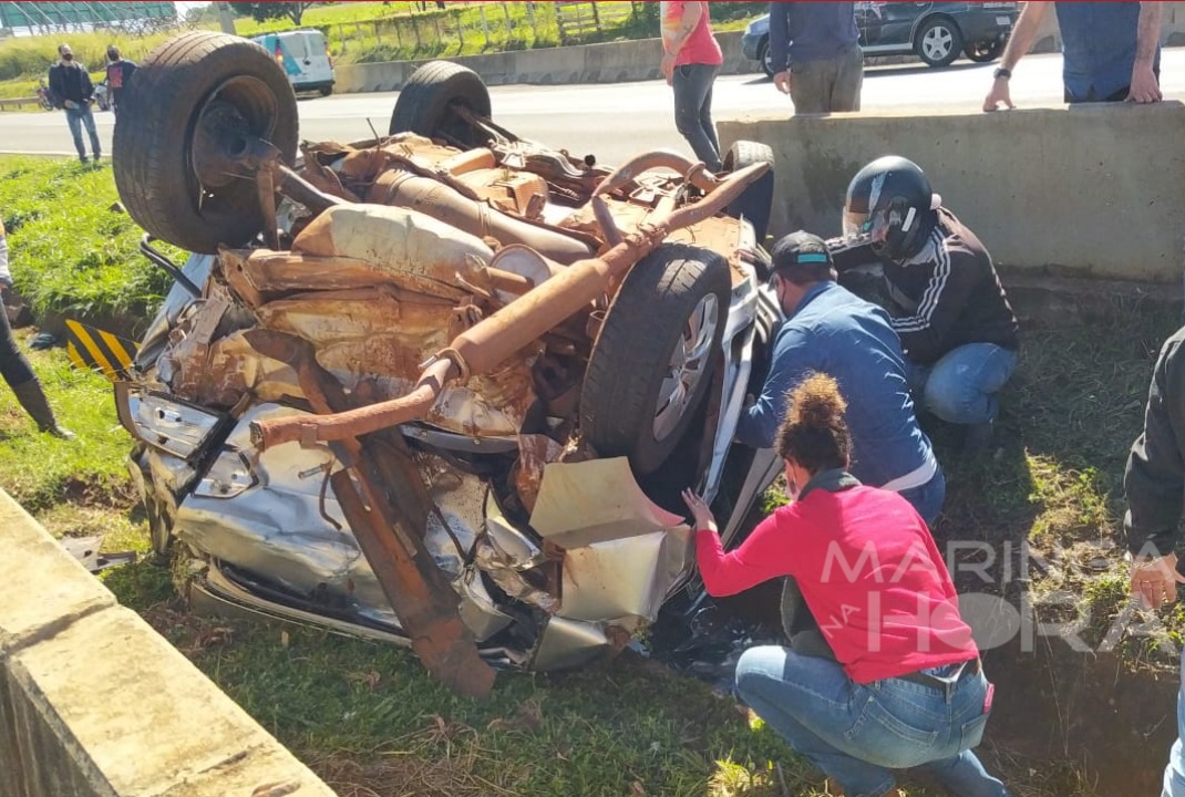 foto de Motorista freia para não atropelar cachorro, e mulher acaba morrendo na BR-376 entre Iguatemi e Maringá 