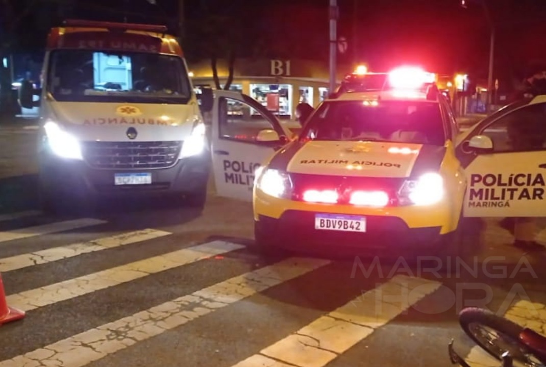 foto de Motociclista tem o celular furtado após sofrer acidente no Centro de Maringá