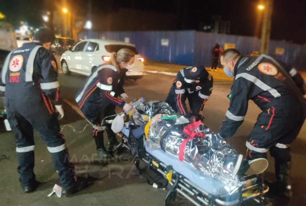 foto de Motociclista fica inconsciente após bater na traseira de veículo em Maringá