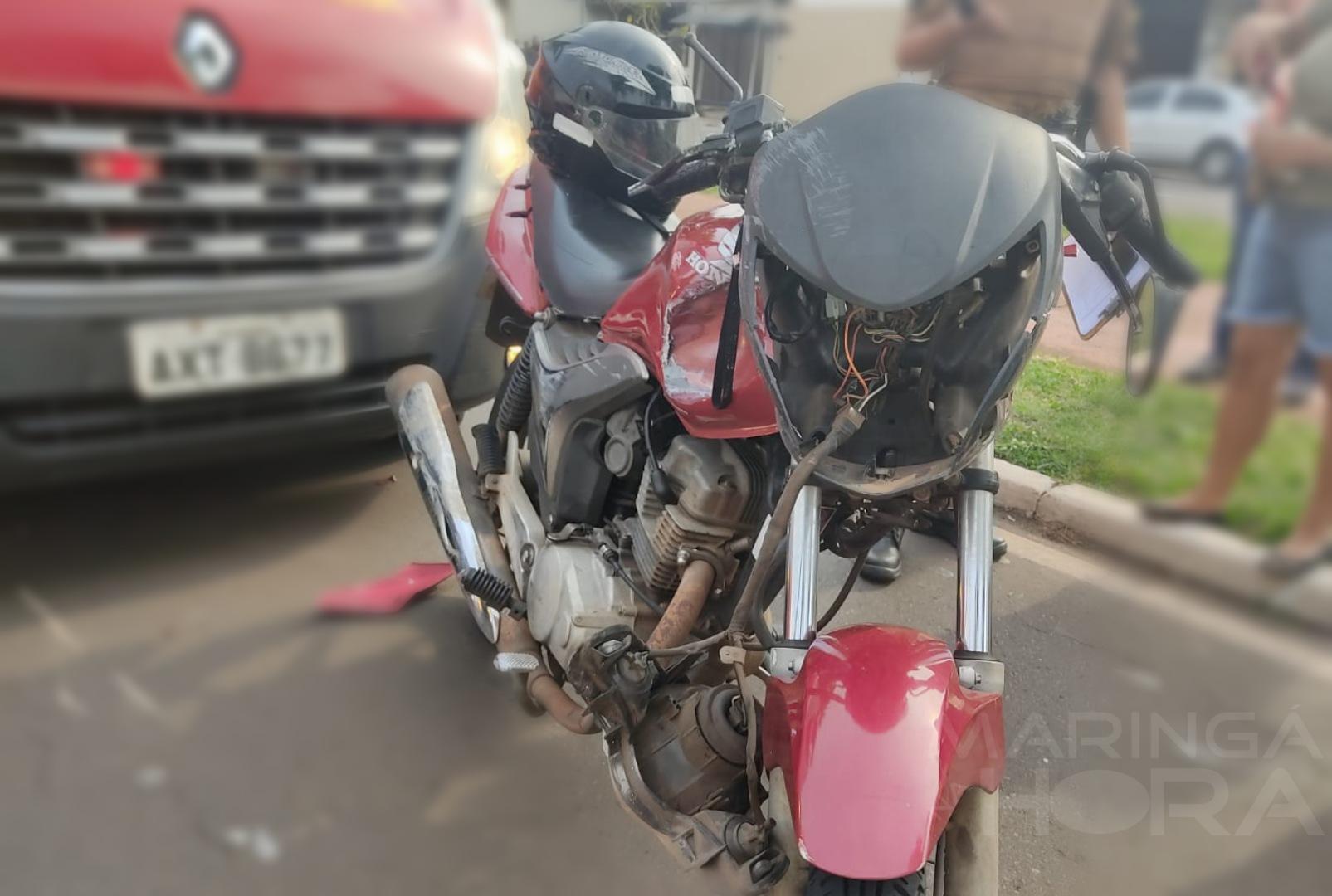 foto de Motociclista fica ferido depois de bater em veículo que manobrava no Jardim Alvorada