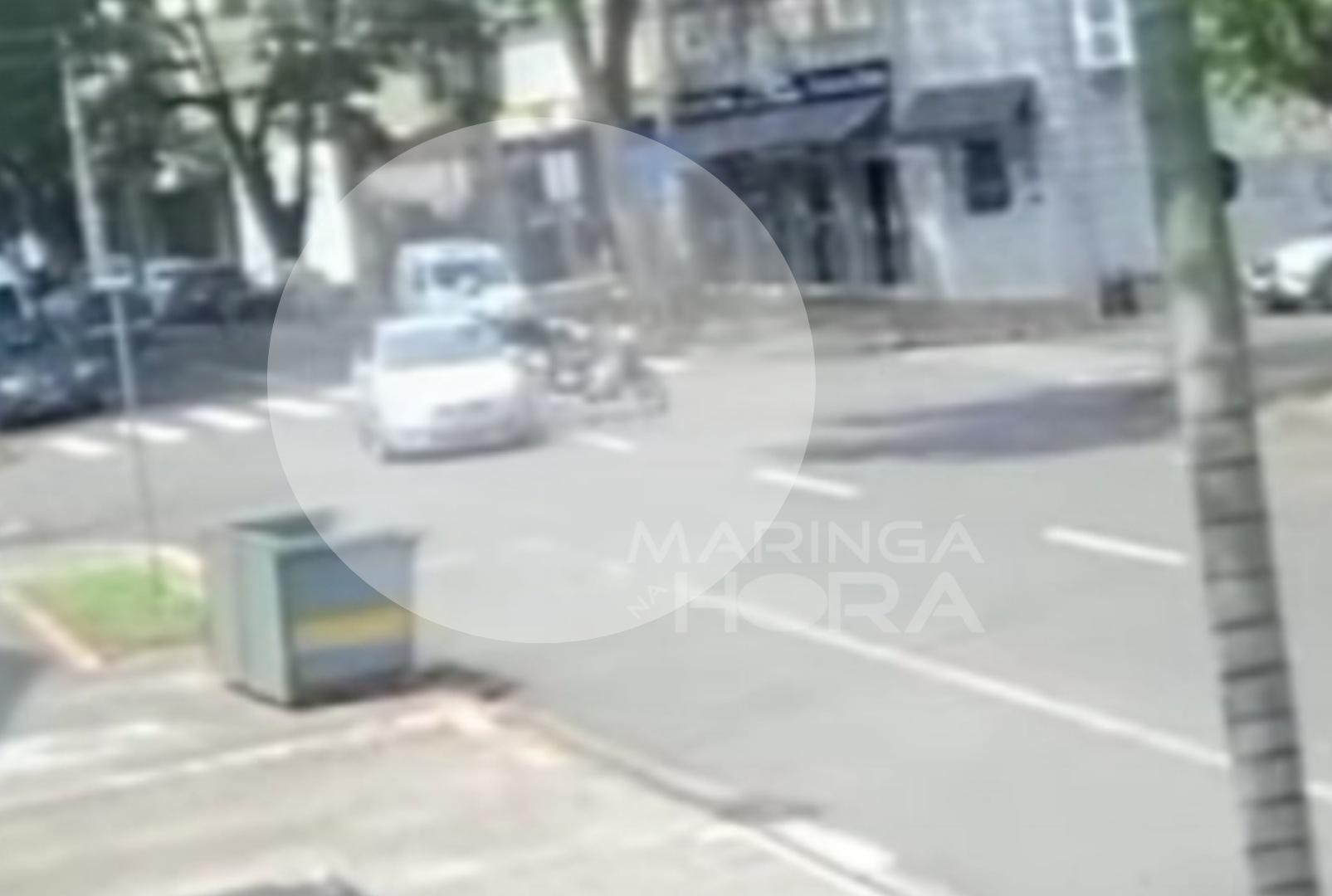 foto de Vídeo flagra acidente violento com motociclista em Maringá