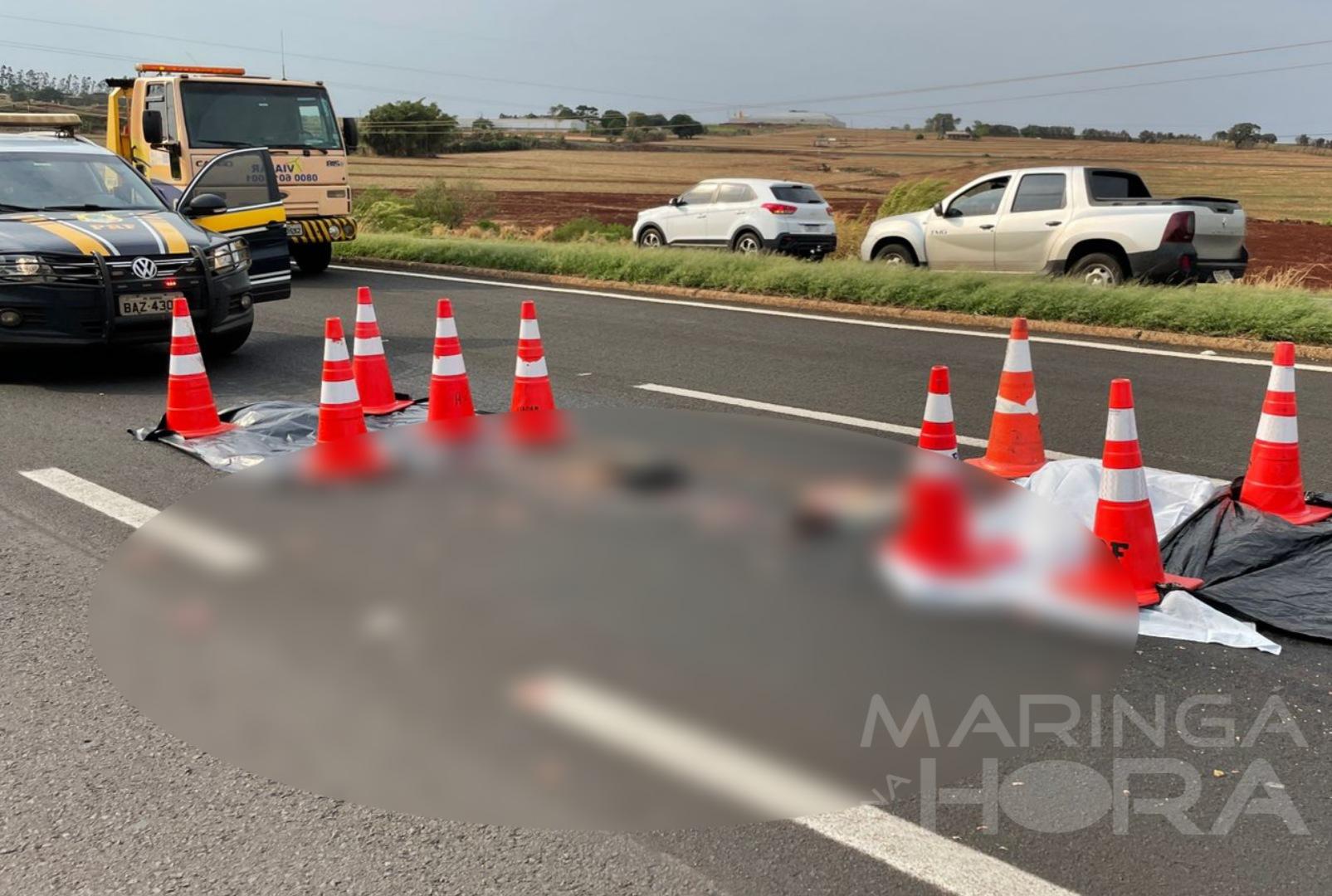 foto de Mulher tem corpo dilacerado e morre em acidente de motocicleta com caminhão na BR-376