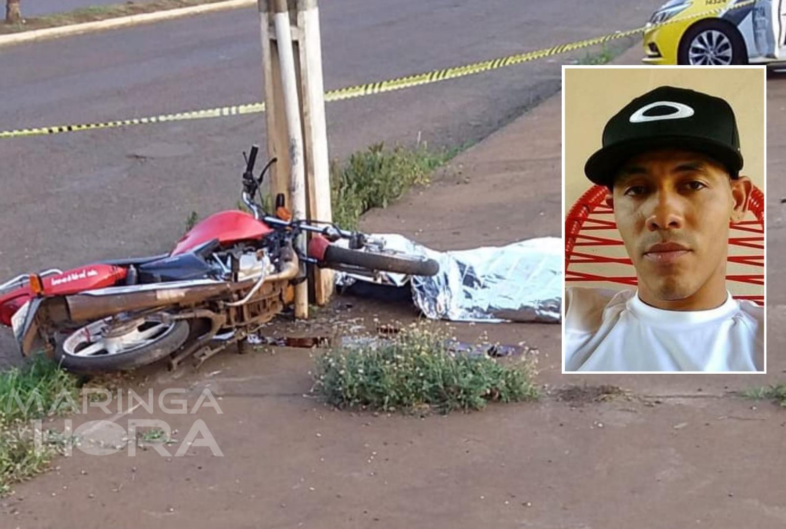 foto de Rapaz morre após colidir moto contra poste, em Maringá