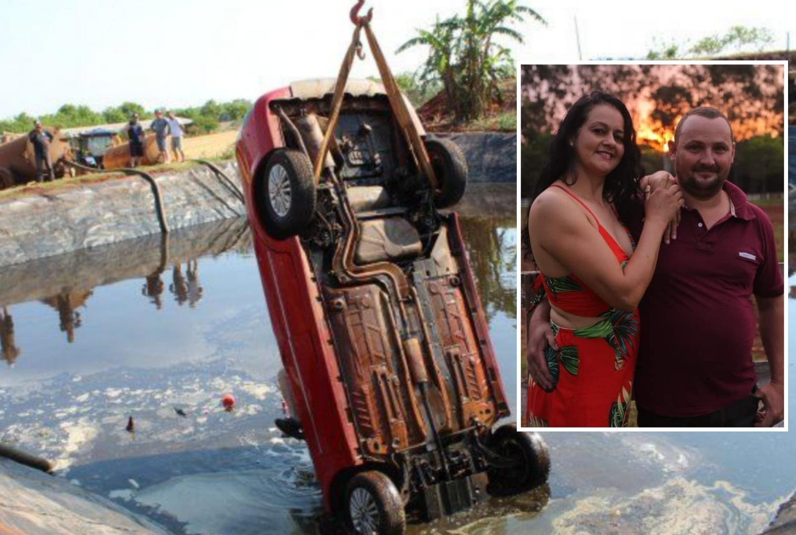 foto de Tragédia - Casal morre após cair com veículo dentro de tanque com resíduos no Paraná