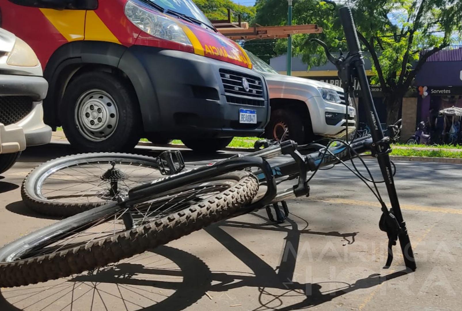 foto de Ciclista é socorrido inconsciente após acidente na Avenida Mandacaru em Maringá