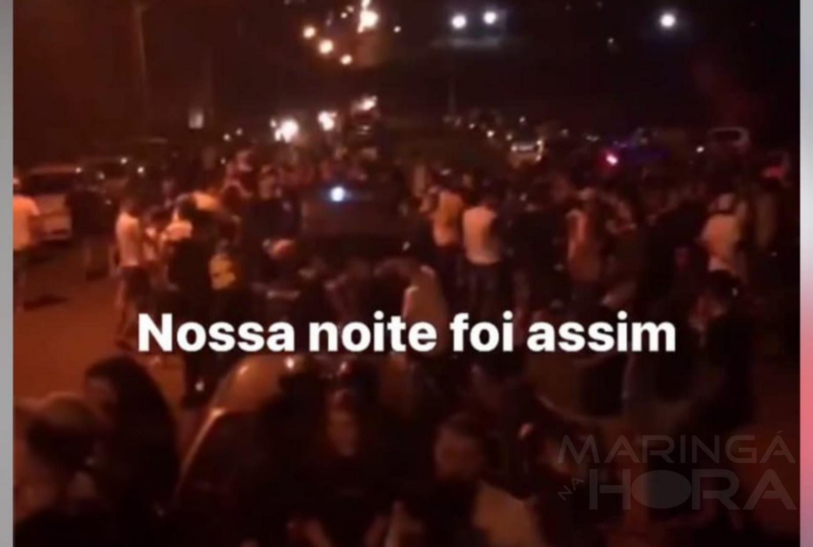 foto de Festa clandestina em Maringá teria mais de 2 Mil pessoas presentes segundo relatos dos próprios participantes