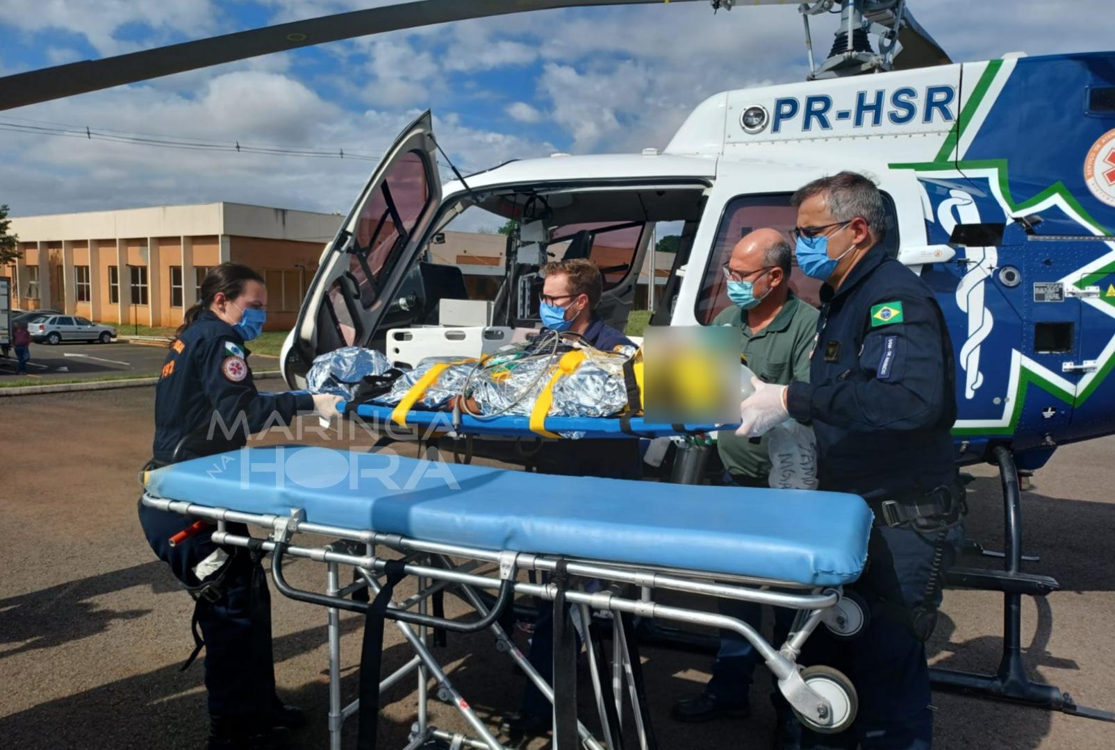 foto de Criança é trazida de helicóptero para Maringá após ser atropelada por ônibus