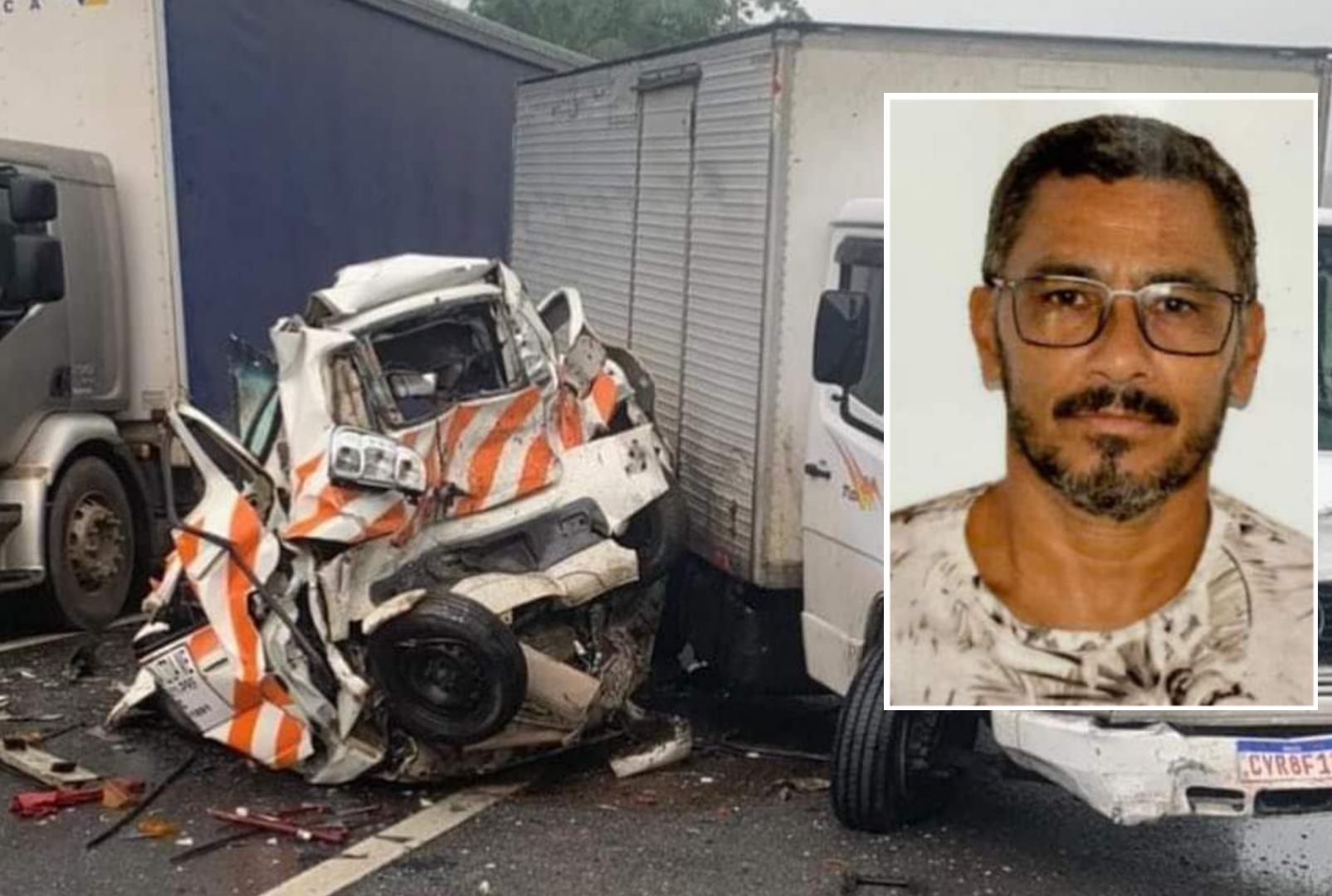 foto de Condutor morre na hora após ter carro esmagado em acidente no Paraná