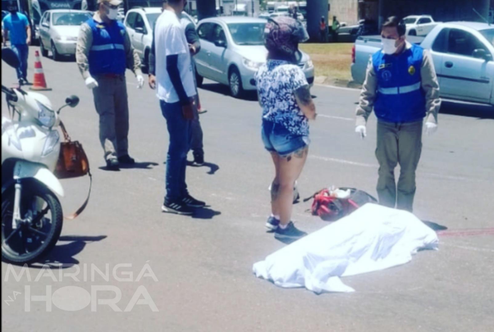 foto de Motociclista morre em acidente com caminhão na divisa de Sarandi e Maringá