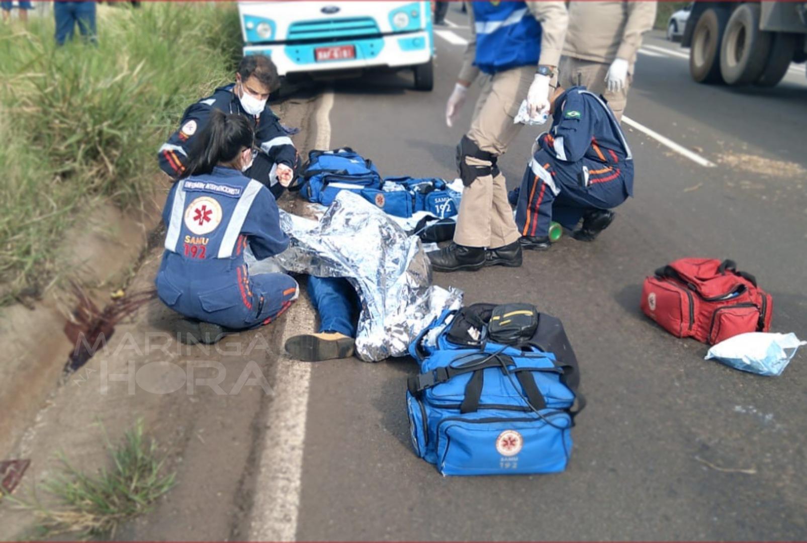 foto de Homem morre após ser atropelado por caminhão no Contorno Sul de Maringá