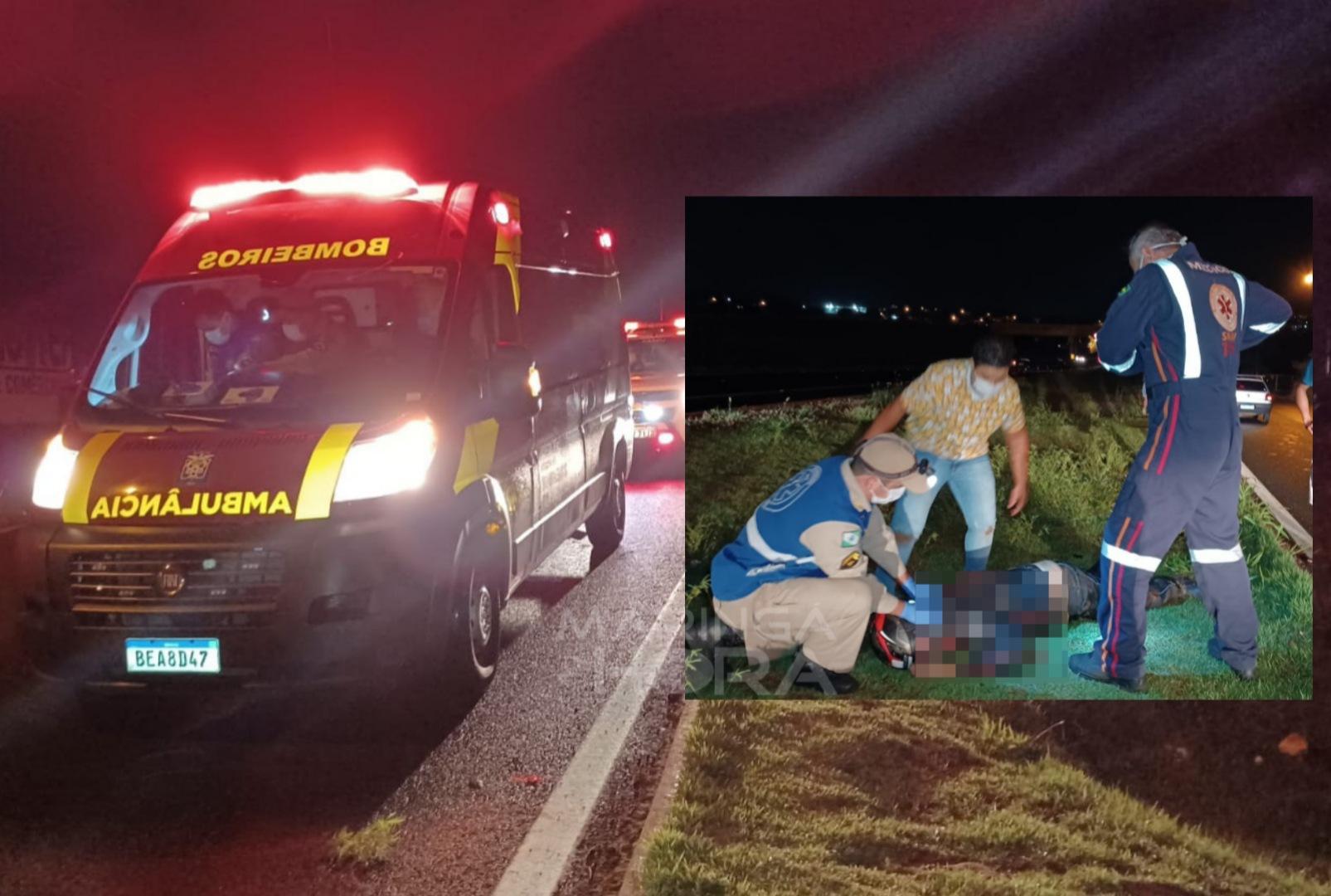 foto de Motociclista é socorrido em estado gravíssimo após sofrer queda de moto em Mandaguaçu