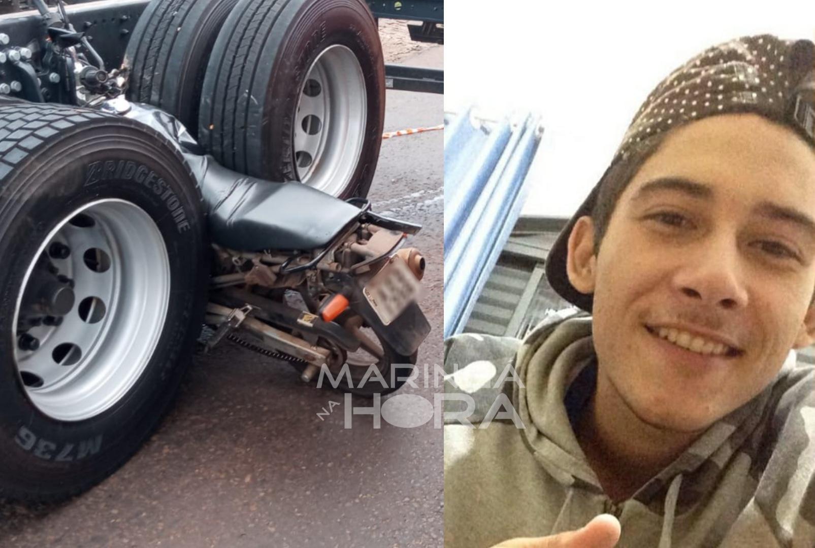 foto de Jovem morre em acidente entre moto e caminhão no Contorno Sul de Maringá