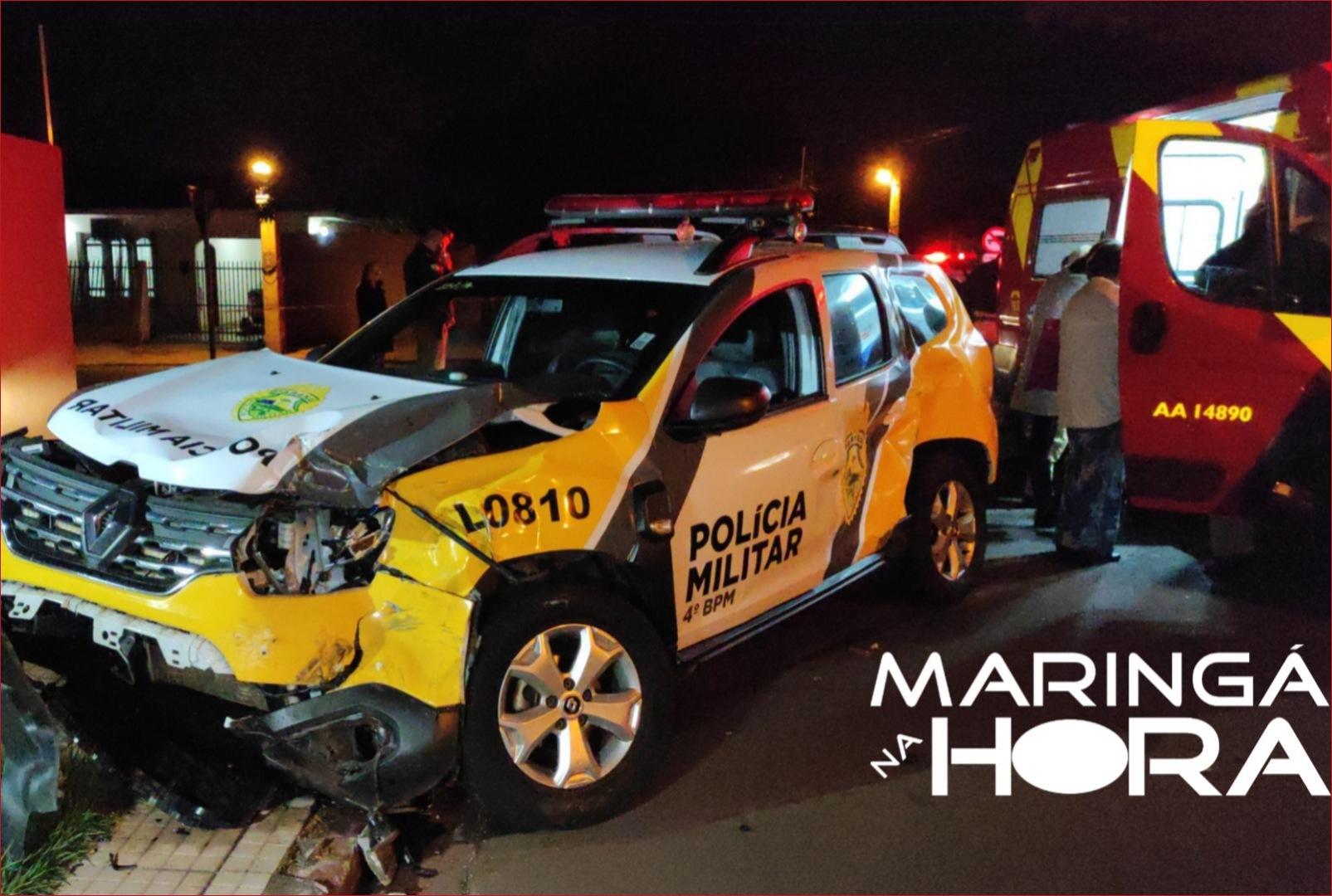 foto de Homem com carro roubado foge da polícia e acaba preso após capotar veículo e provocar acidentes em Maringá