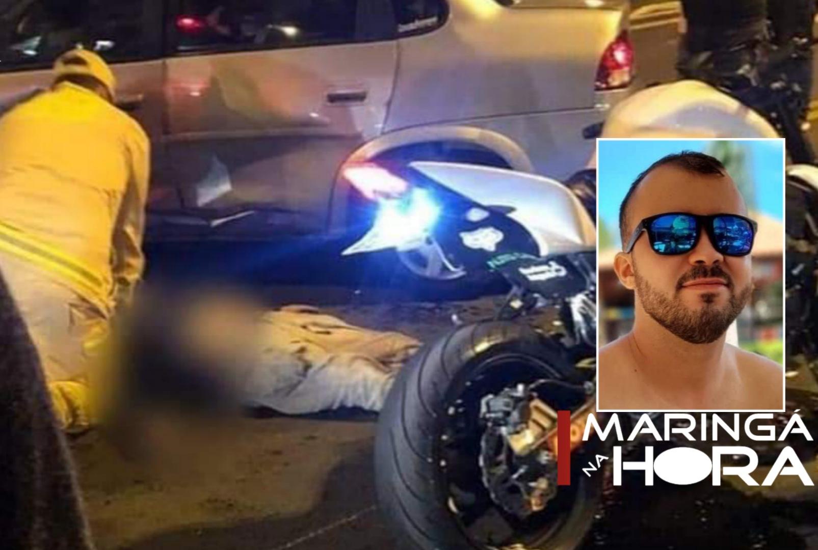 foto de Jovem acaba morrendo após colidir motocicleta violentamente contra carro