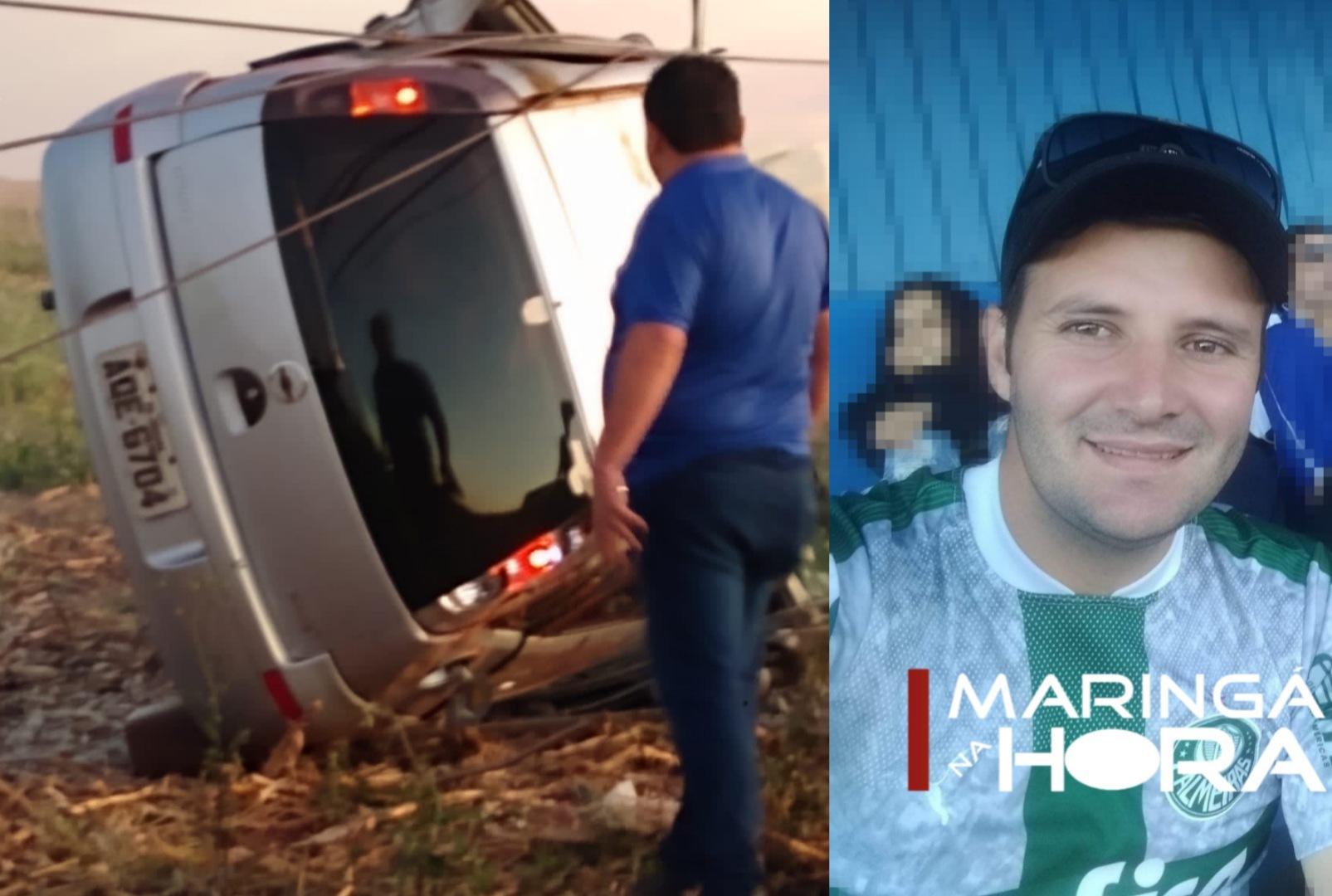 foto de Homem morre após carro capotar e bater violentamente em poste na PR-323