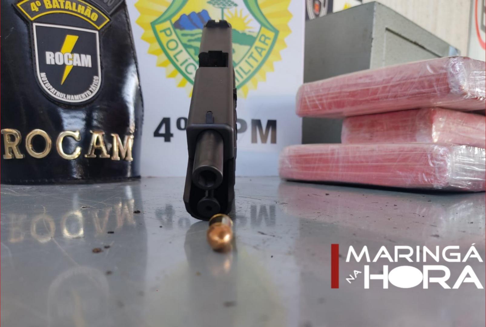 foto de Homem é preso por tráfico em Maringá com grande quantidade de drogas e arma