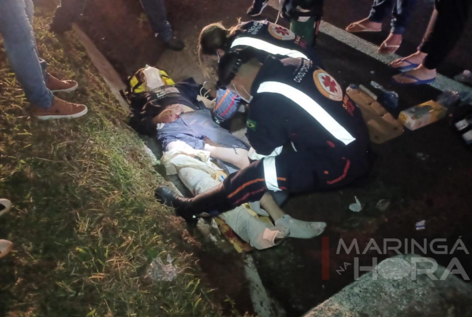 foto de Motociclista sofre queda na BR-376 e fica em estado grave