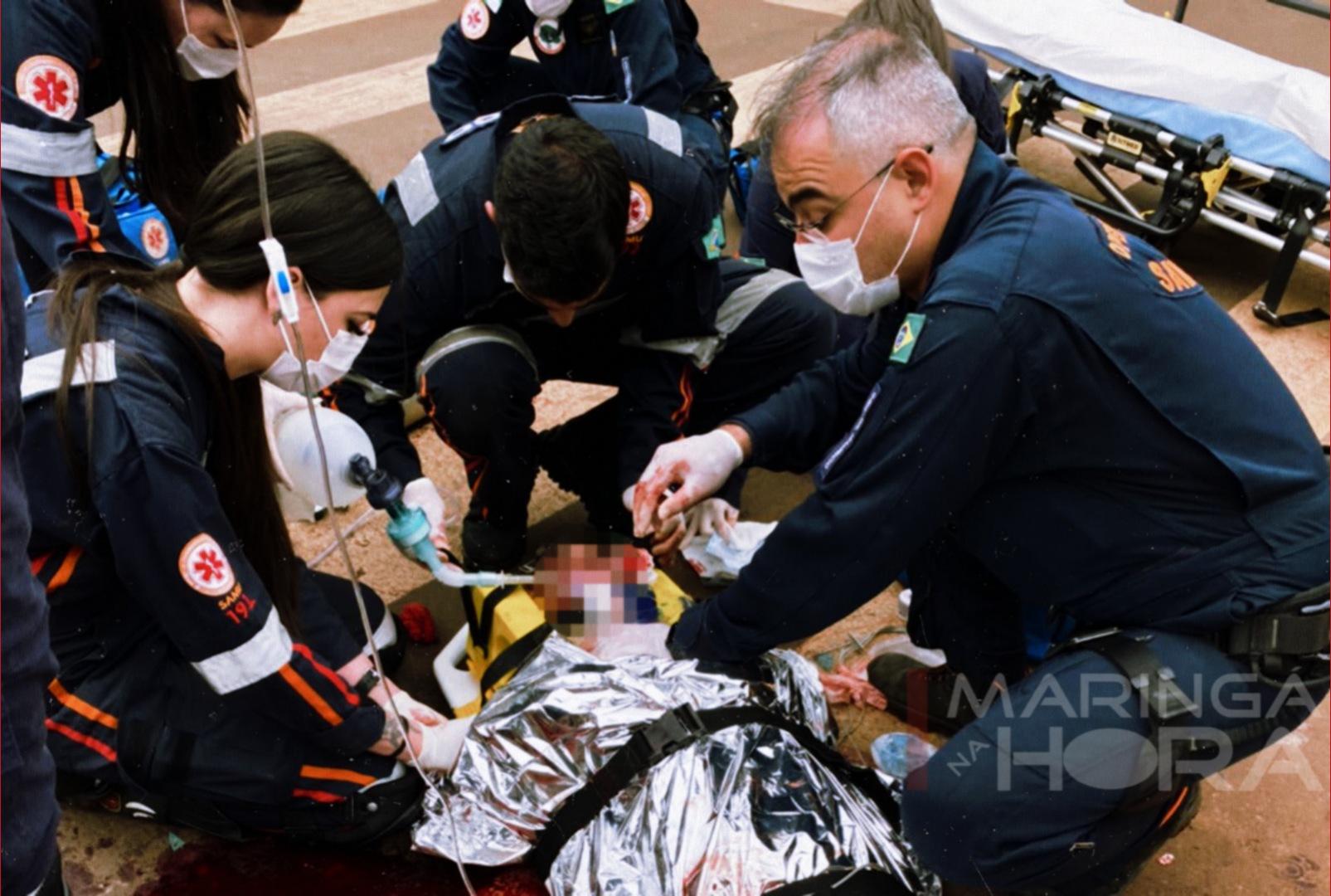 foto de Homem perde muito sangue e fica em estado gravíssimo após sofrer acidente