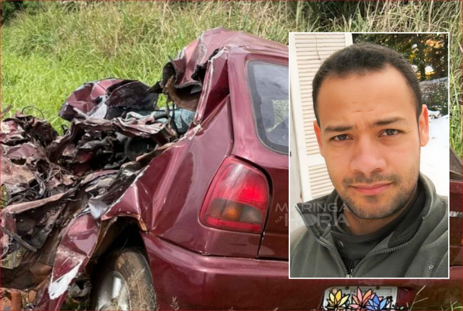 foto de Batida frontal entre carro e carreta em rodovia resulta na morte de homem