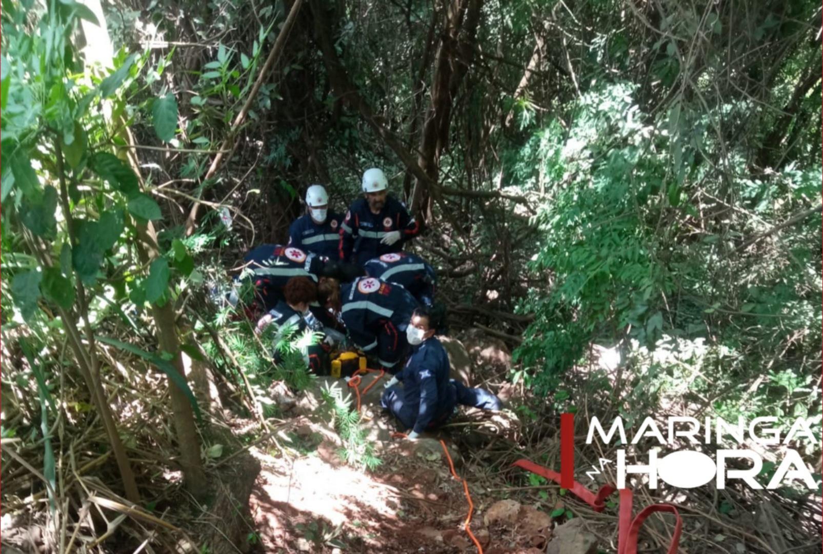 foto de Depois de ficar cerca de 2 dias, caído em ribanceira após sofrer acidente, homem aciona socorro e é resgatado com vida 