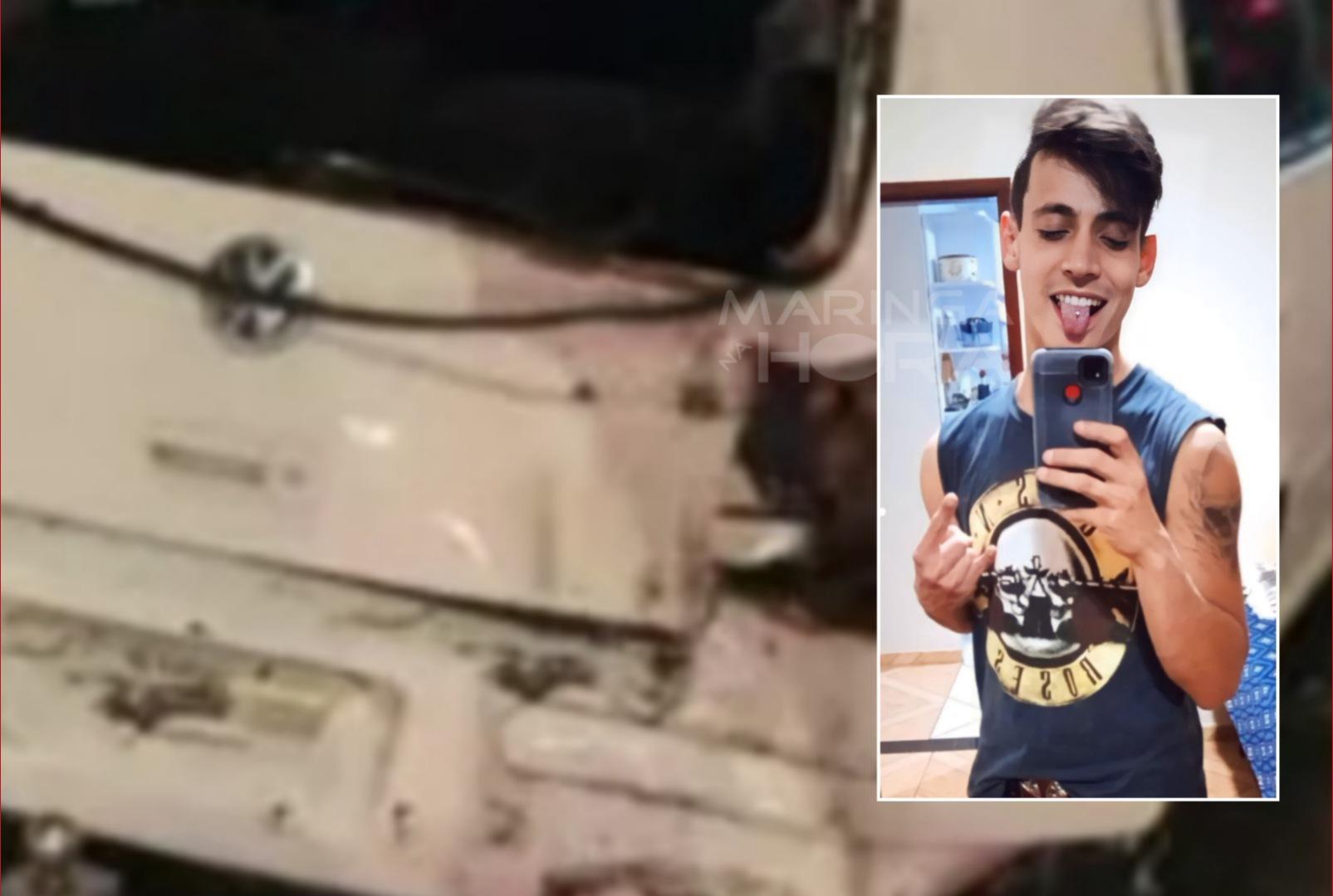 foto de Carro com placas de Maringá se envolve em acidente que terminou na morte de jovem de 19 anos