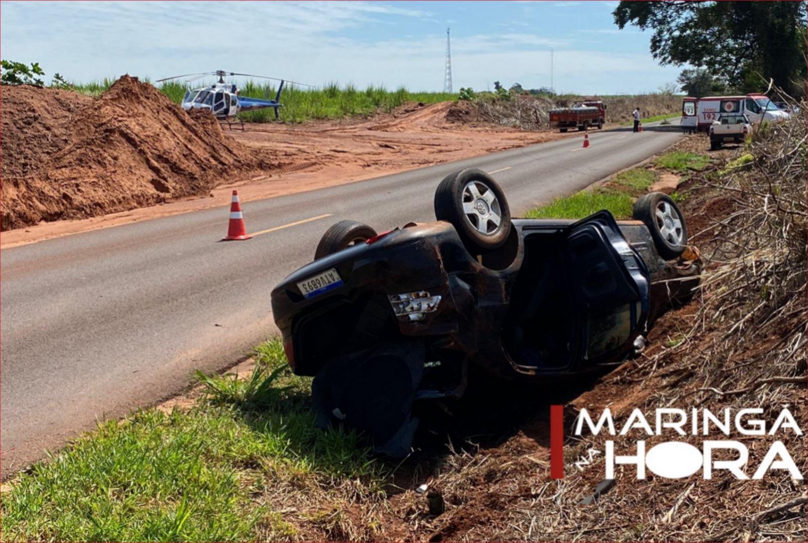 foto de Homem morre após carro capotar em rodovia no Noroeste do Paraná