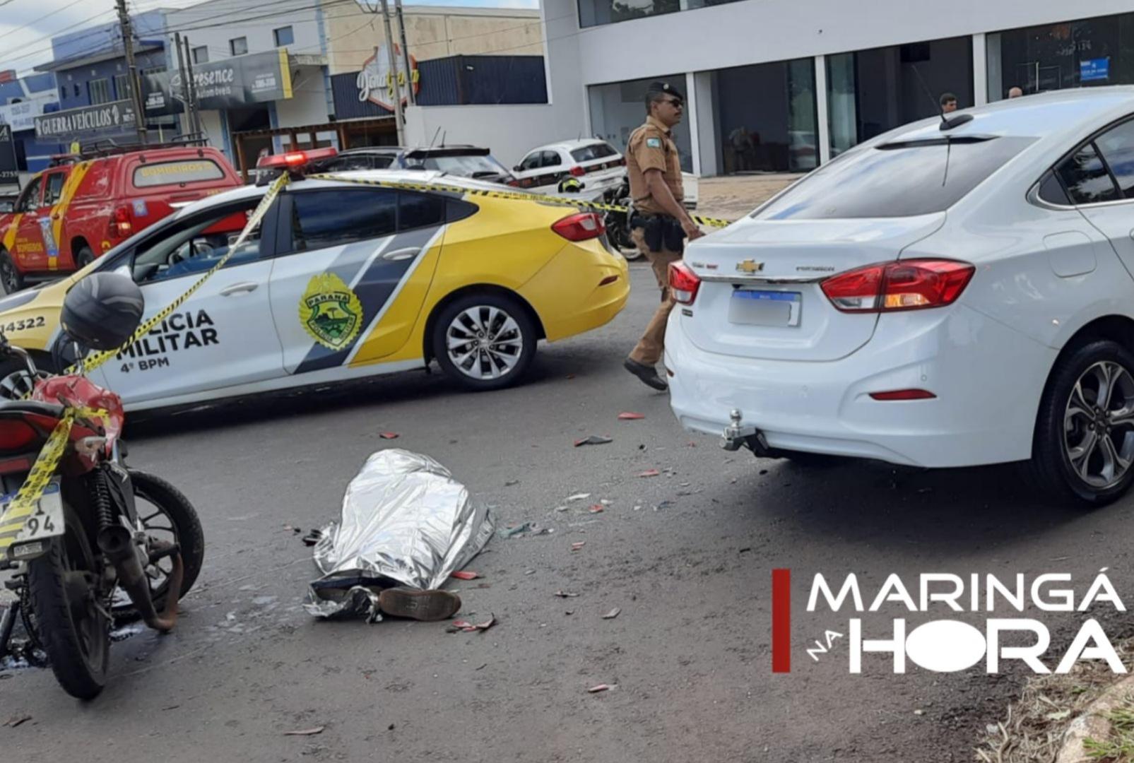 foto de Colisão entre carro e moto mata motociclista em Maringá 