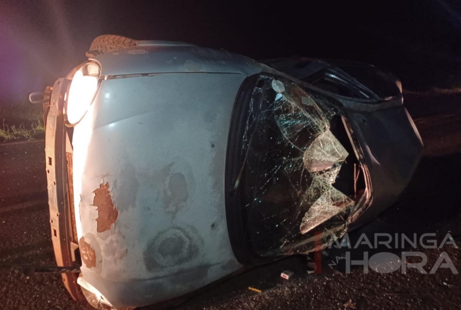 foto de Motorista morre após capotar carro na região de Maringá