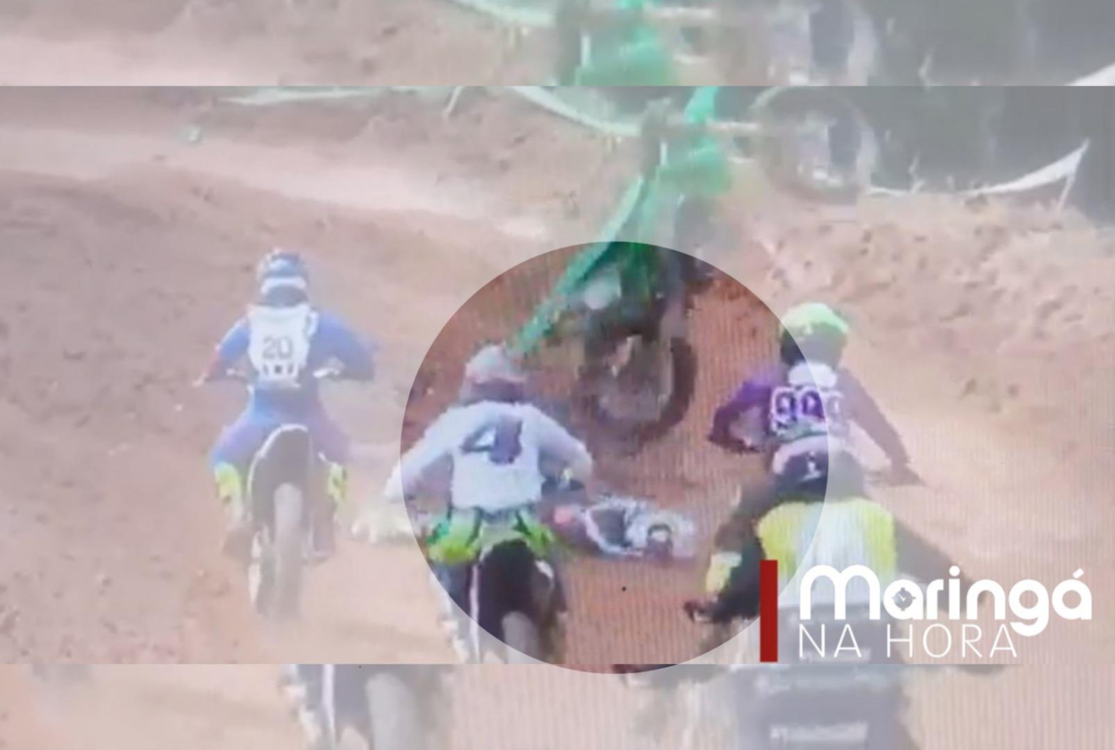 foto de Veja vídeo impressionante do momento em que jovem cai de moto durante campeonato e acaba morrendo no Paraná