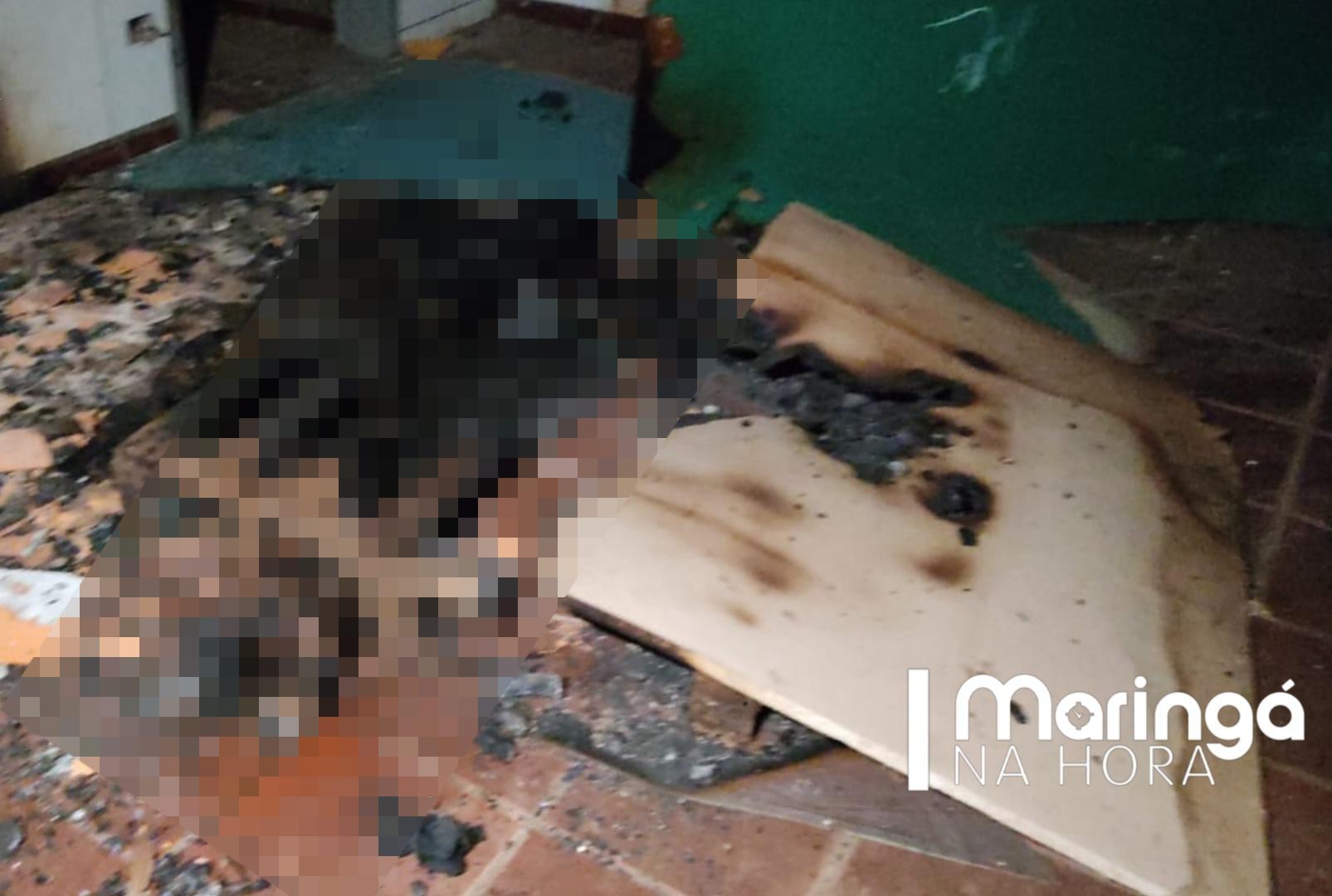 foto de Pessoa é encontrada morta com o corpo totalmente carbonizado dentro de colégio abandonado em Maringá