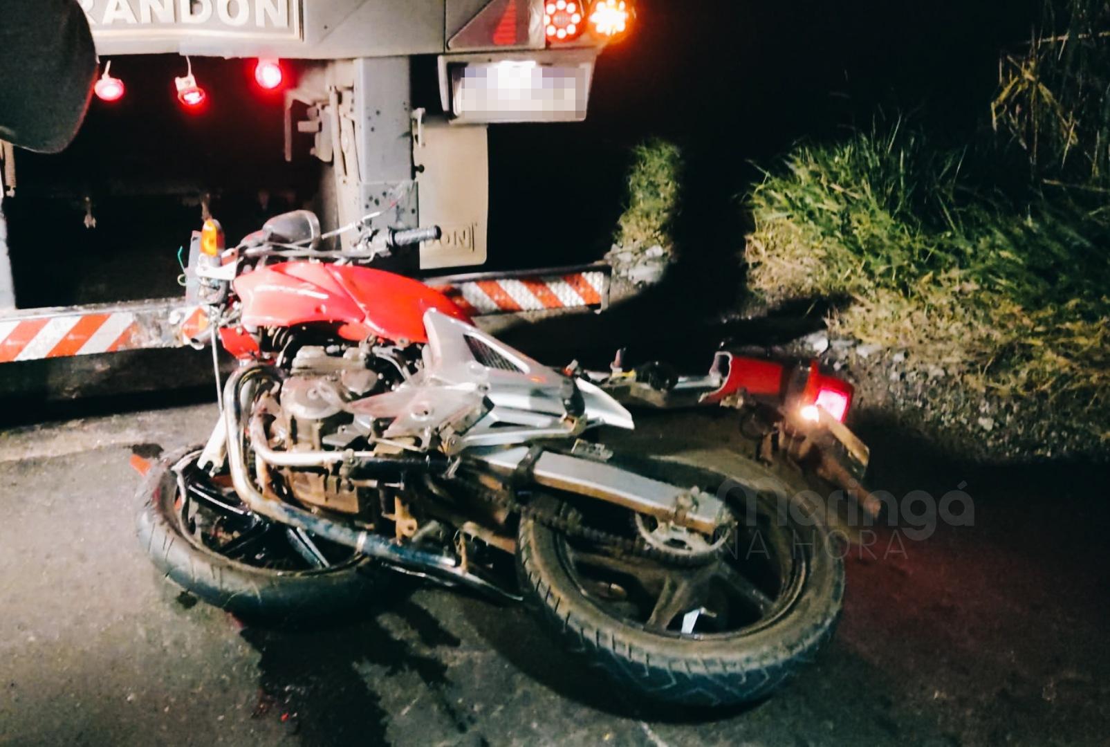 foto de Motociclista morre após bater em traseira de carreta no Contorno Sul de Maringá