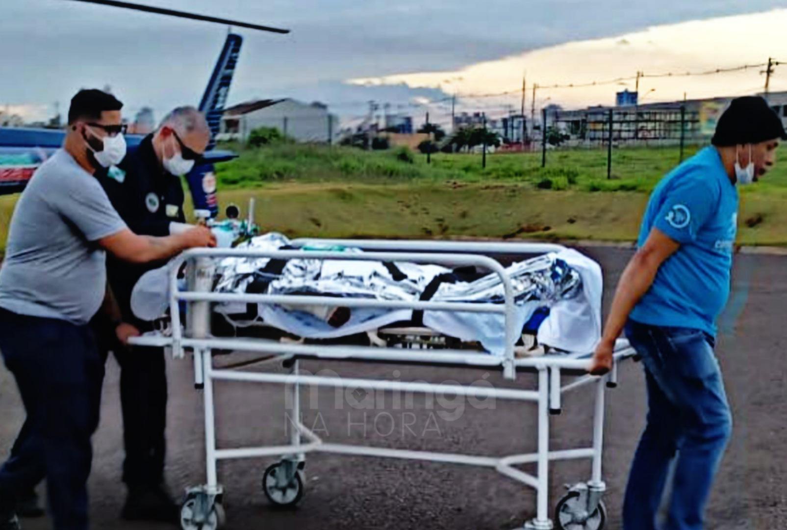 foto de Homem é encaminhado em estado gravíssimo ao HU de Maringá após sofrer queimaduras durante explosão