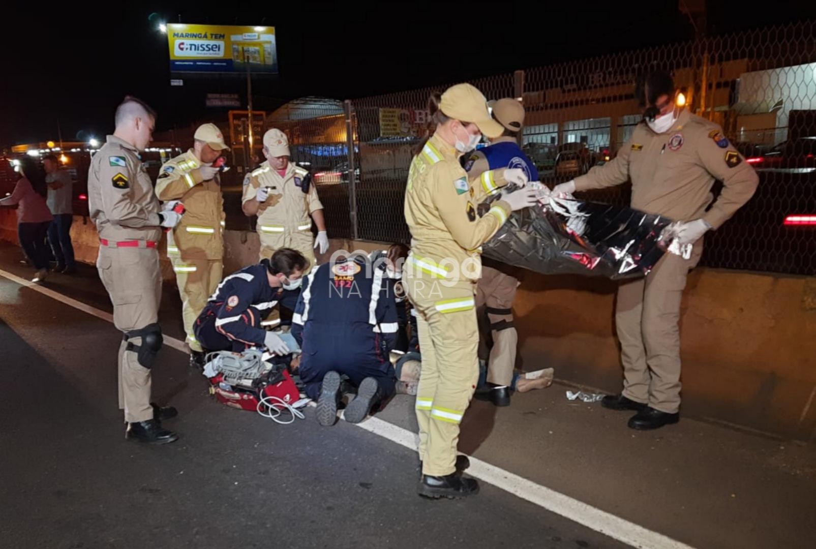 foto de Pedestre é socorrido em estado grave ao ser atropelado por carro na BR-376