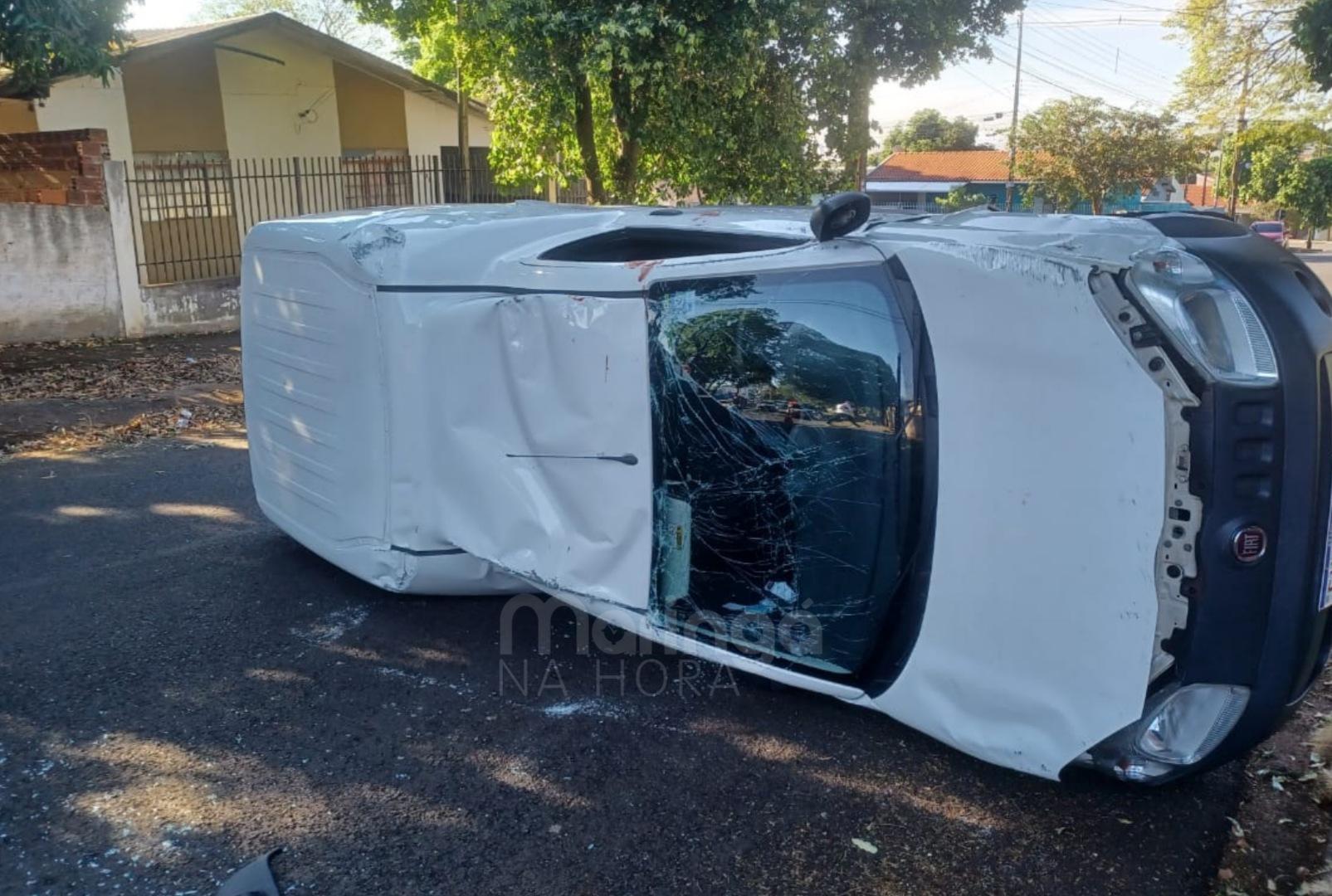 foto de Bebê de 7 meses e pais são socorridos após acidente violento em Maringá