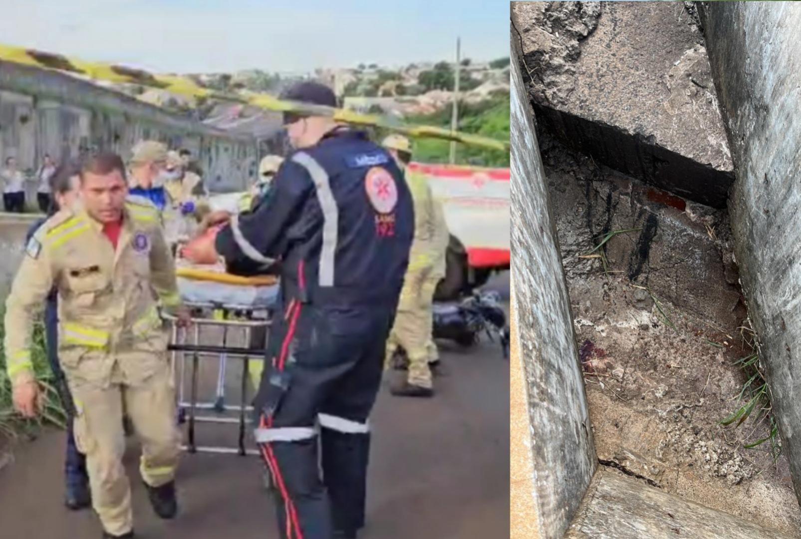 foto de Motociclista é socorrido inconsciente e com trauma na cabeça após acidente