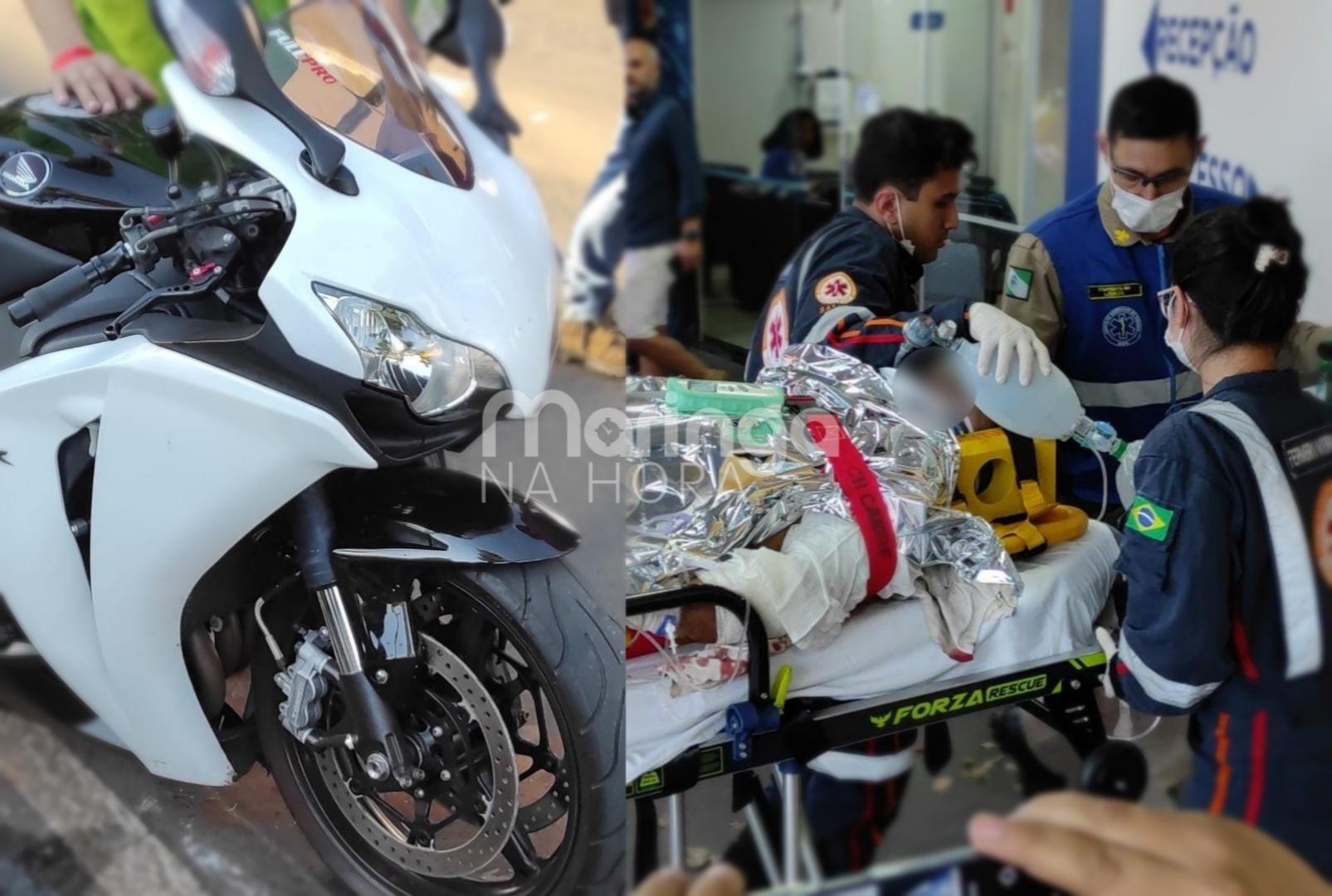 foto de Homem cai com moto de alta cilindrada e fica em estado gravíssimo em Maringá