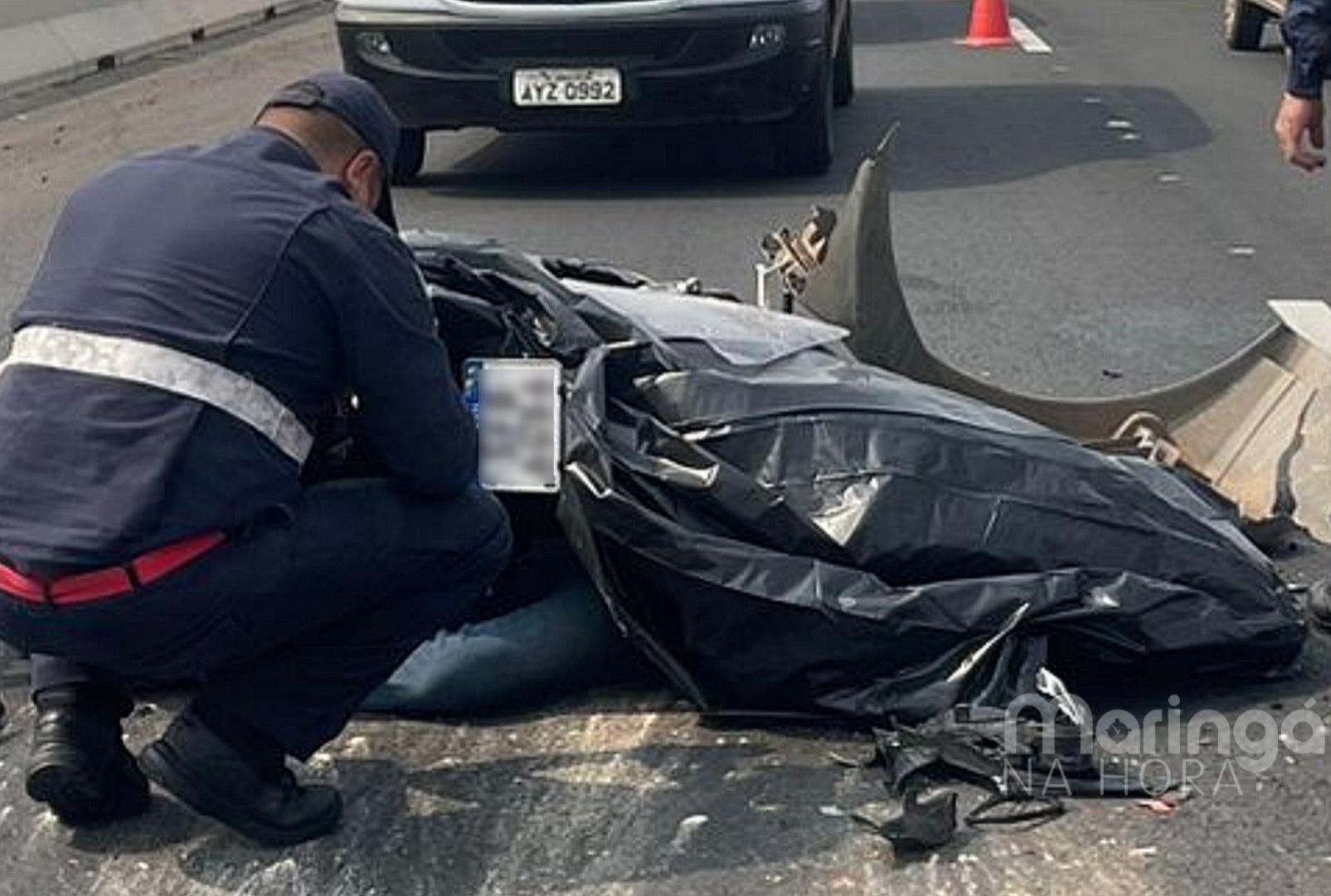 foto de Motociclista morre ao bater na traseira de carreta na BR-376