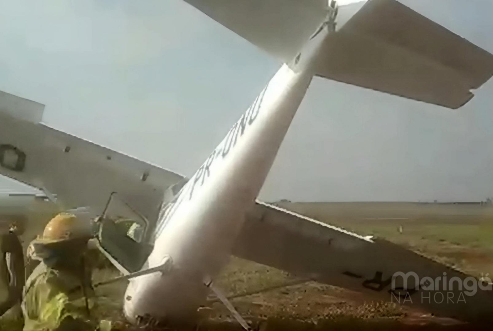 foto de Acidente envolvendo aeronave de pequeno porte no Aeroporto de Maringá