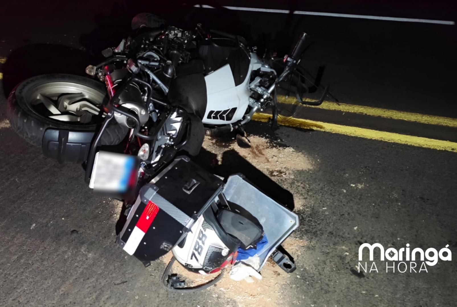 foto de Homem ocupando moto com placa de Maringá morre em acidente 