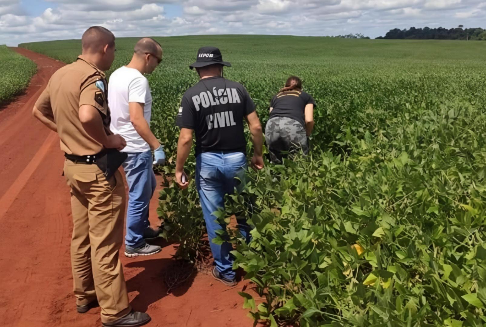 foto de Pai encontra filho de 13 anos morto em lavoura no interior do Paraná