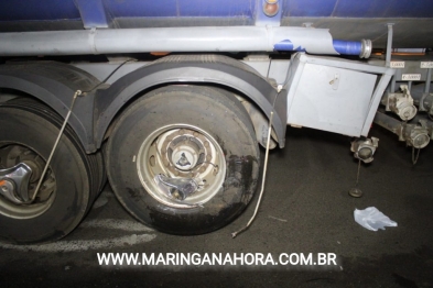 foto de Acidente entre caminhão tanque e carro deixa motorista gravemente ferido em Maringá