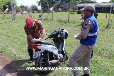 foto de Pneu de moto fura e provoca grave acidente em rodovia de Maringá