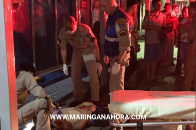 foto de Homem com mandado de prisão em aberto, suspeito de roubo é espancado no Centro de Maringá