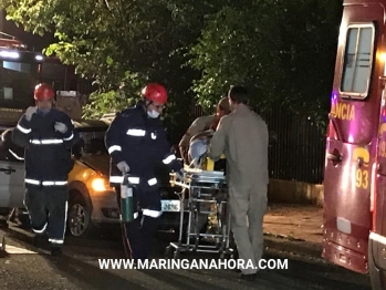 foto de Duas pessoas ficaram feridas após colisão com ônibus Cidade Verde em Maringá