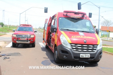 foto de No dia do aniversário jovem com moto roubada sofre grave acidente em Maringá