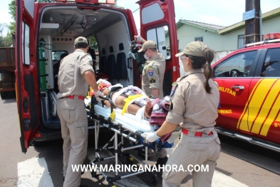 foto de No dia do aniversário jovem com moto roubada sofre grave acidente em Maringá