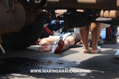 foto de No dia do aniversário jovem com moto roubada sofre grave acidente em Maringá