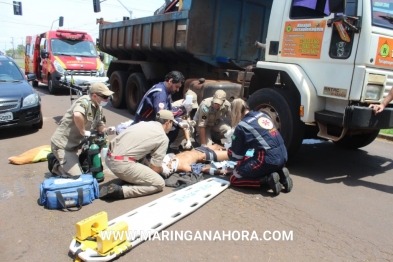 foto de No dia do aniversário jovem com moto roubada sofre grave acidente em Maringá